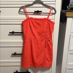 Lilly Pulitzer Vibrant Coral Eyelet Dress